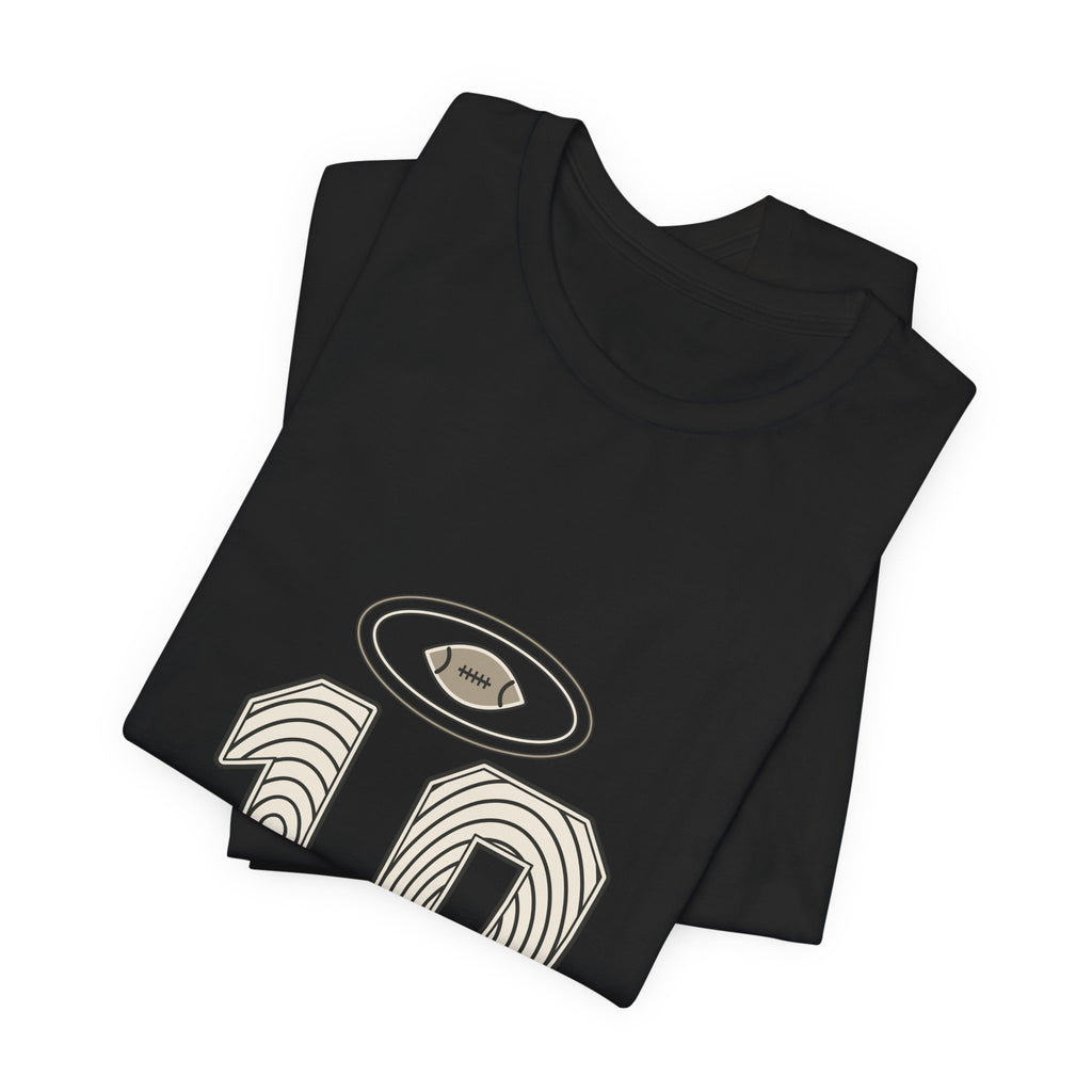Football Number 10 T-Shirt - Concentric Graphic