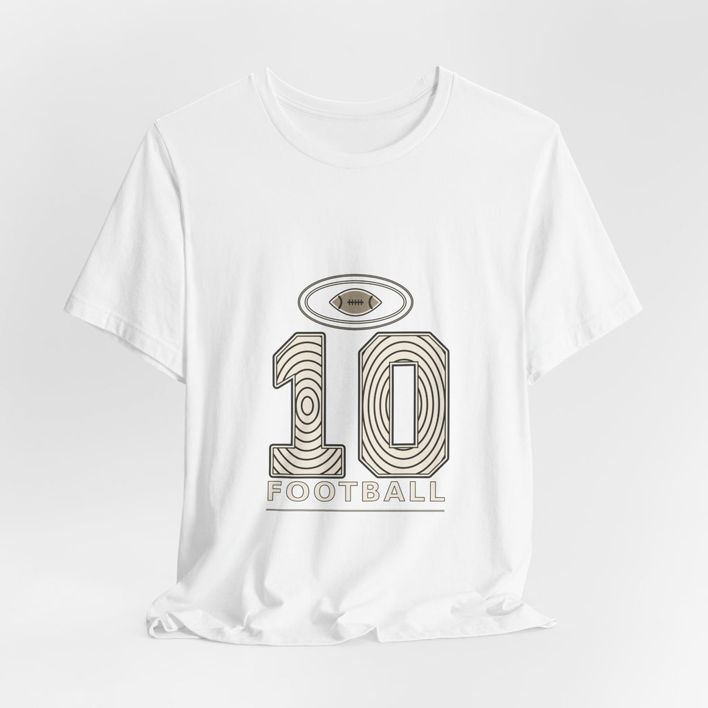 Football Number 10 T-Shirt - Concentric Graphic
