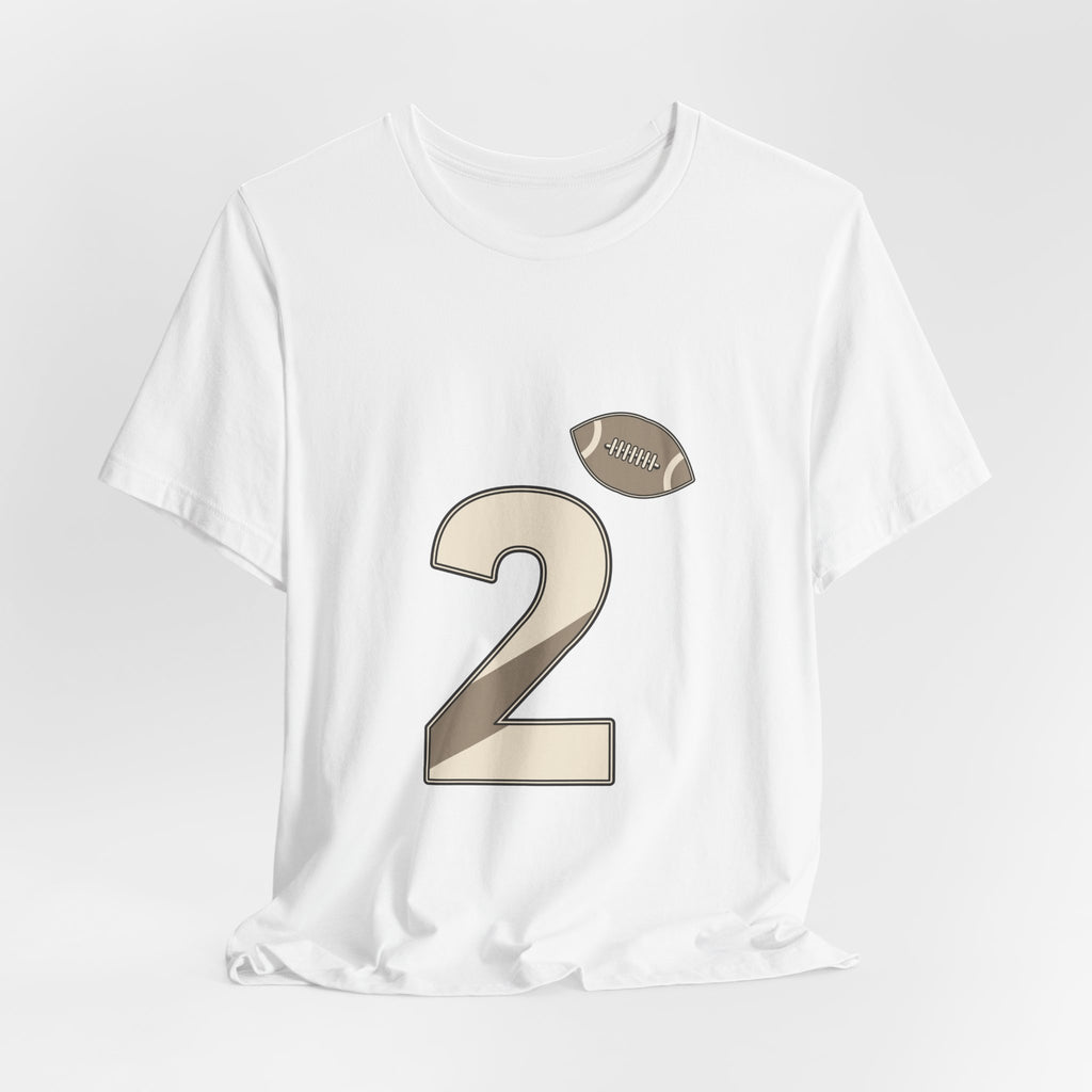 Football Number 2 T-Shirt | Diagonal Cut