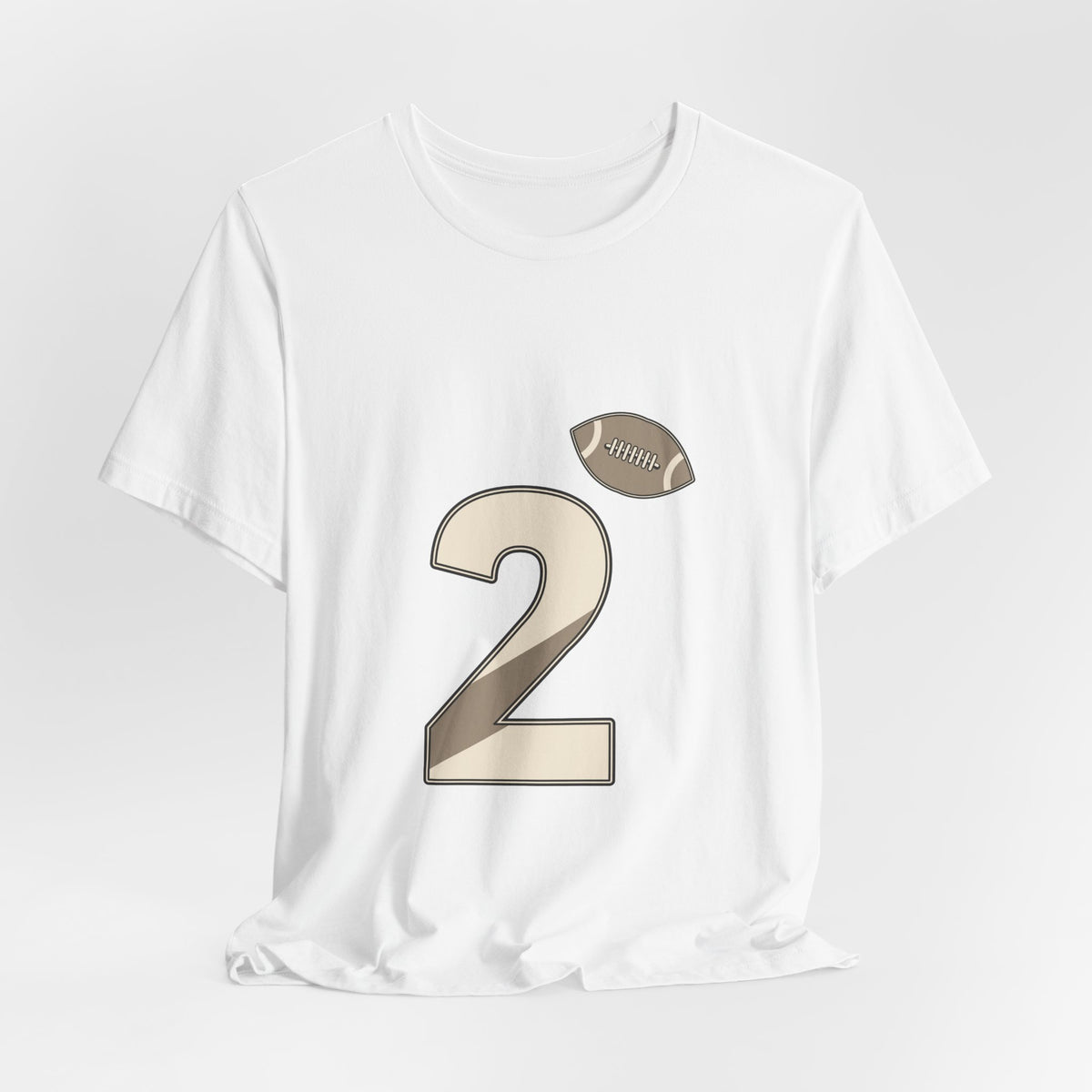 Football Number 2 T-Shirt | Diagonal Cut