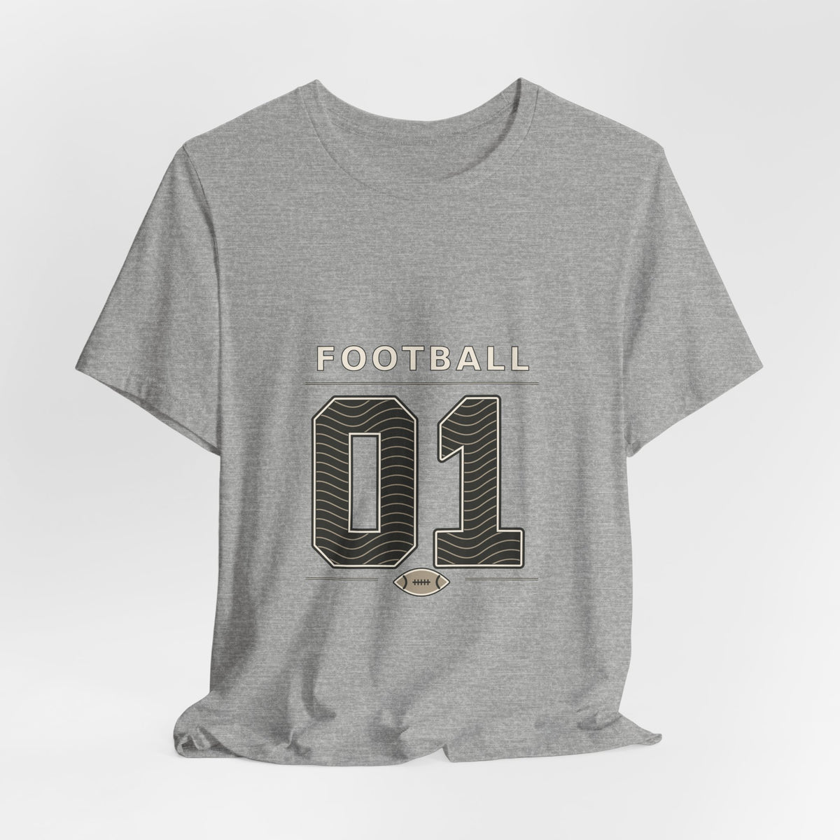 Football Number 01 T-Shirt - Contour Graphic