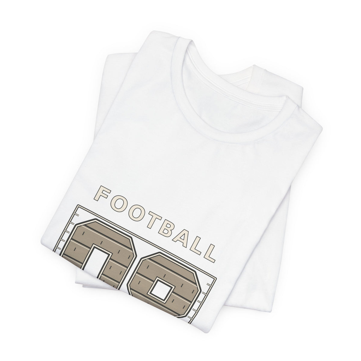 Football Number 08 T-Shirt - Field Lines Graphic