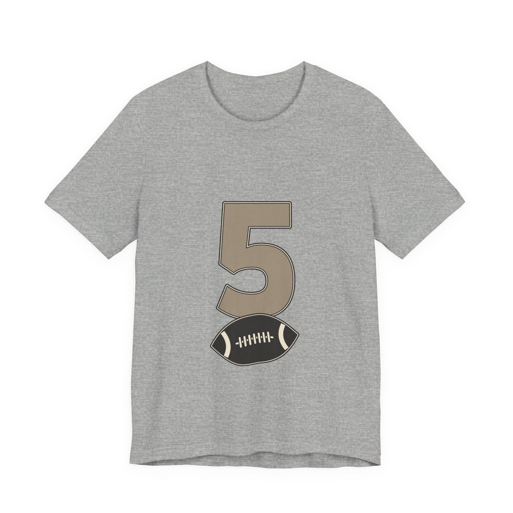 Football Number 5 T-Shirt | Low Sweep