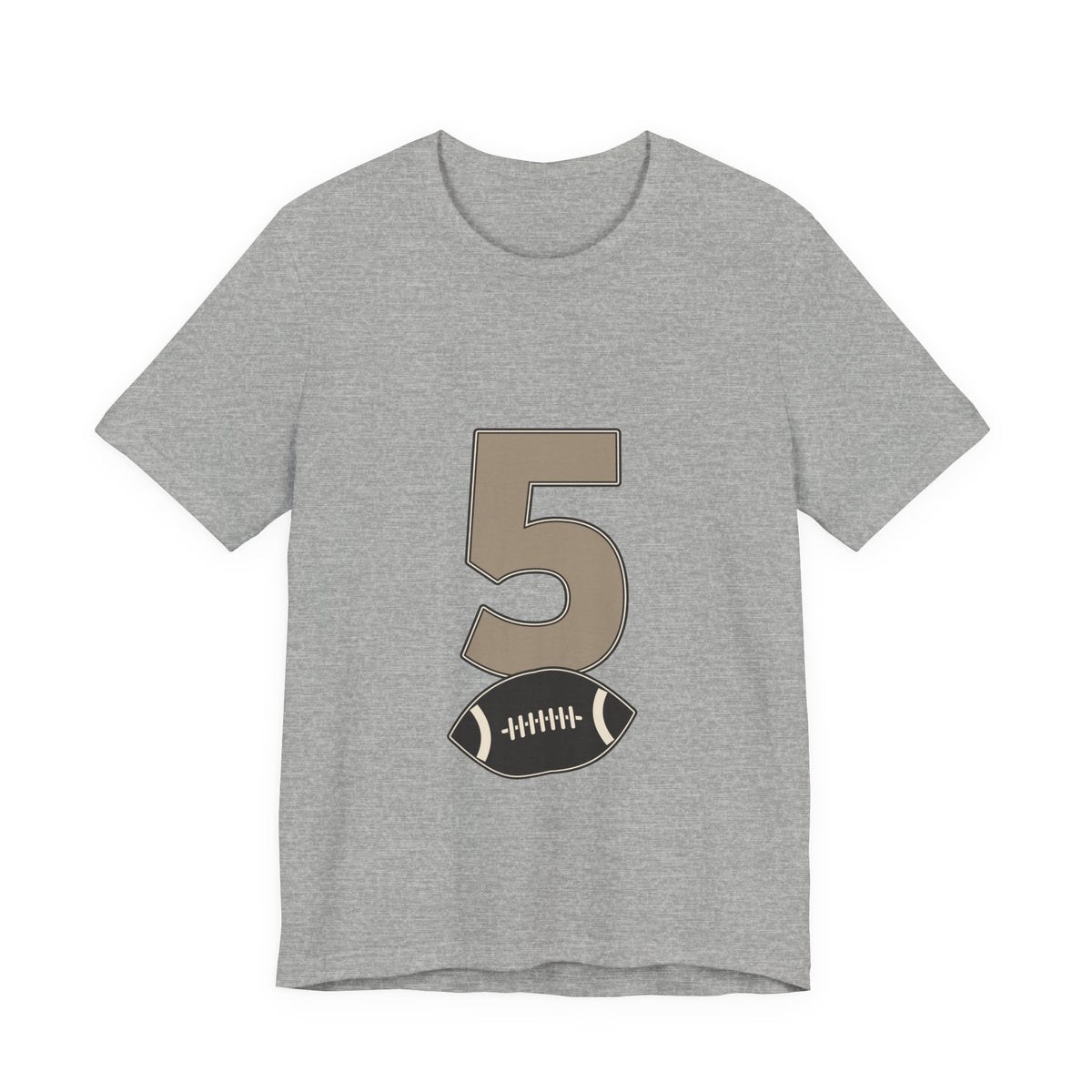Football Number 5 T-Shirt | Low Sweep