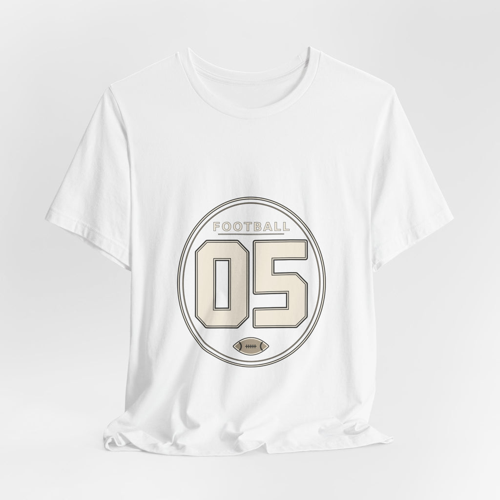 Football Number 05 T-Shirt - Oval Frame Graphic