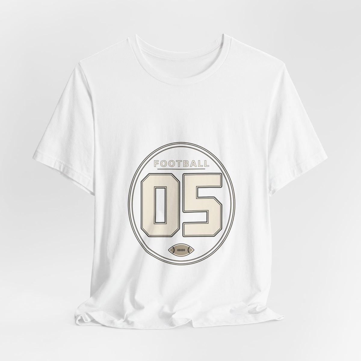 Football Number 05 T-Shirt - Oval Frame Graphic