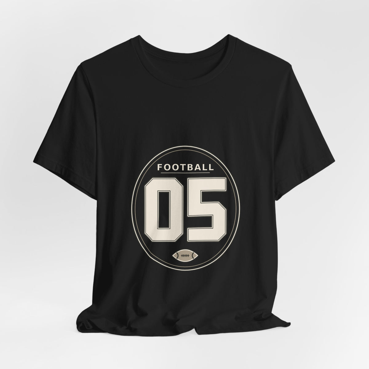 Football Number 05 T-Shirt - Oval Frame Graphic