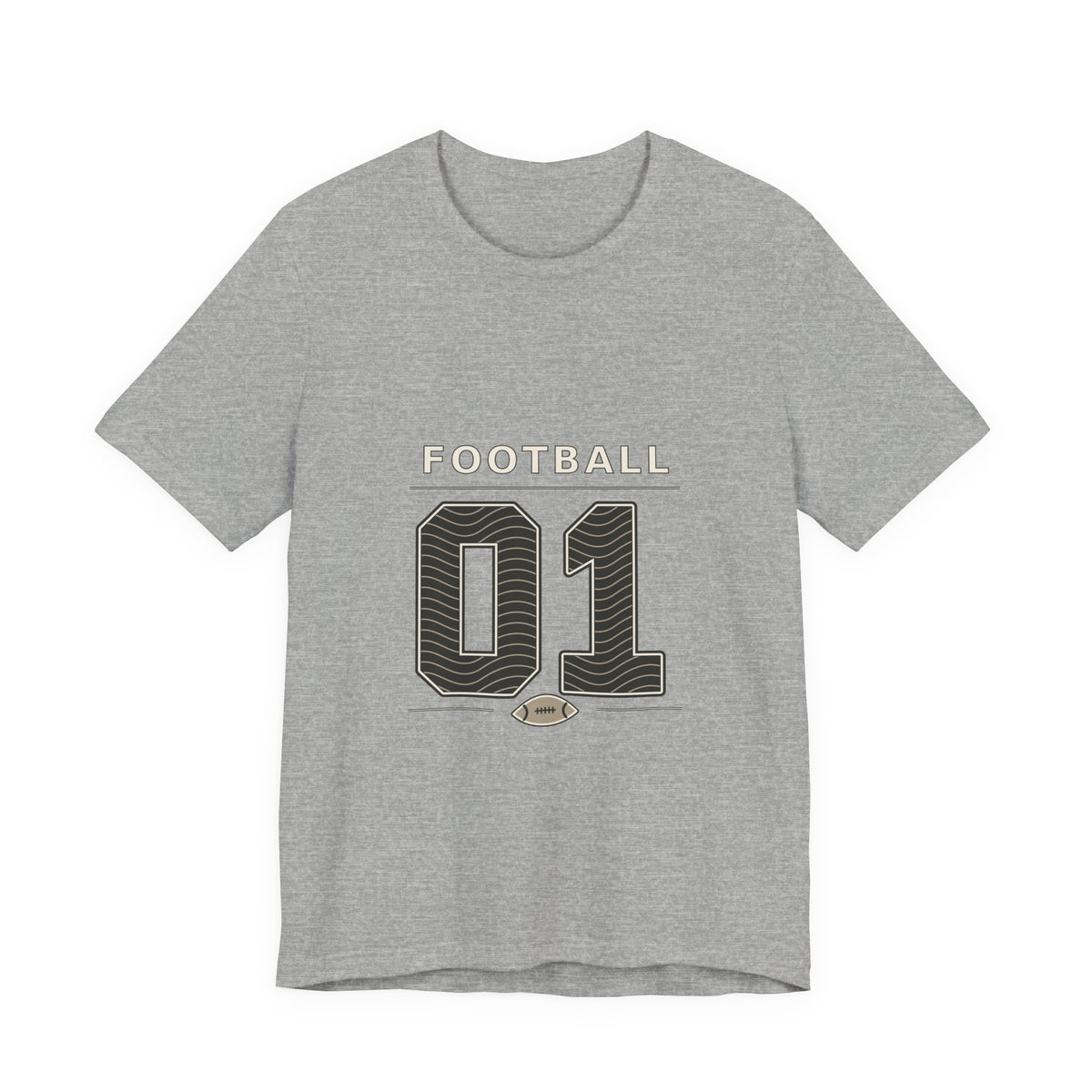 Football Number 01 T-Shirt - Contour Graphic