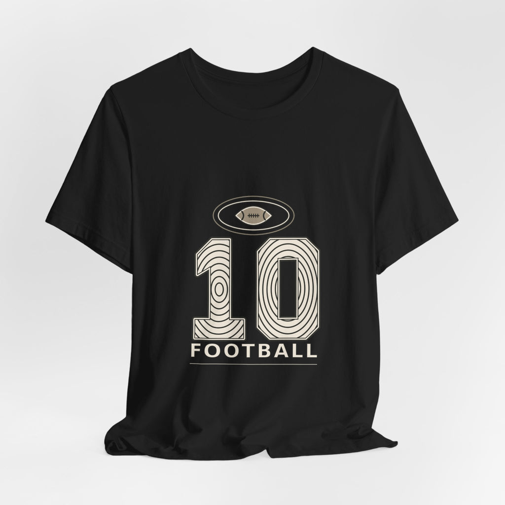 Football Number 10 T-Shirt - Concentric Graphic