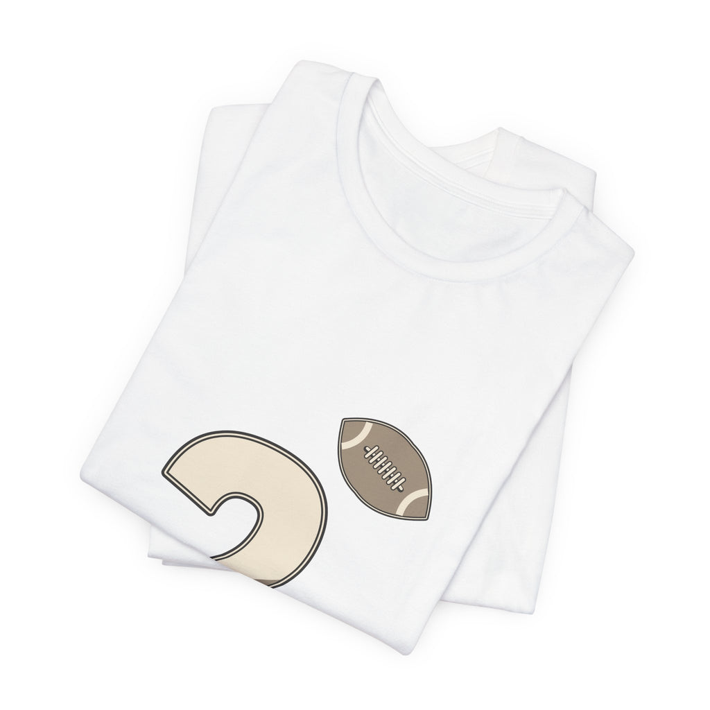 Football Number 2 T-Shirt | Diagonal Cut