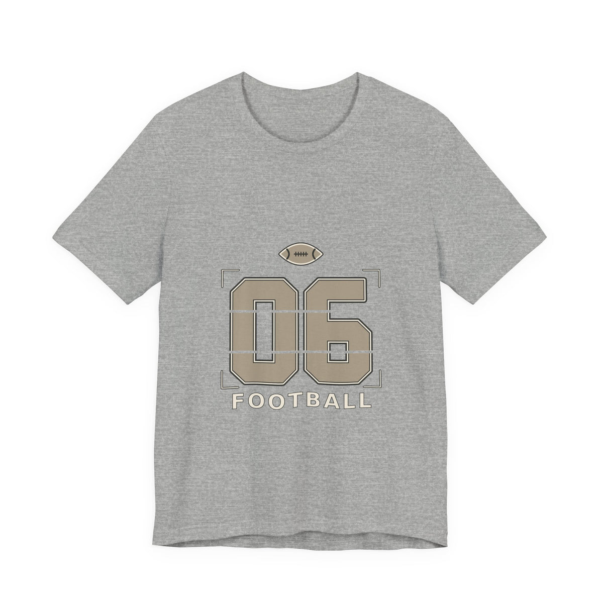 Football Number 06 T-Shirt - Stencil Graphic