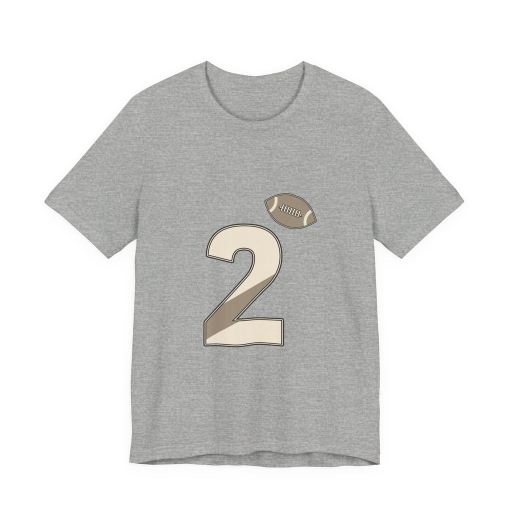 Football Number 2 T-Shirt | Diagonal Cut