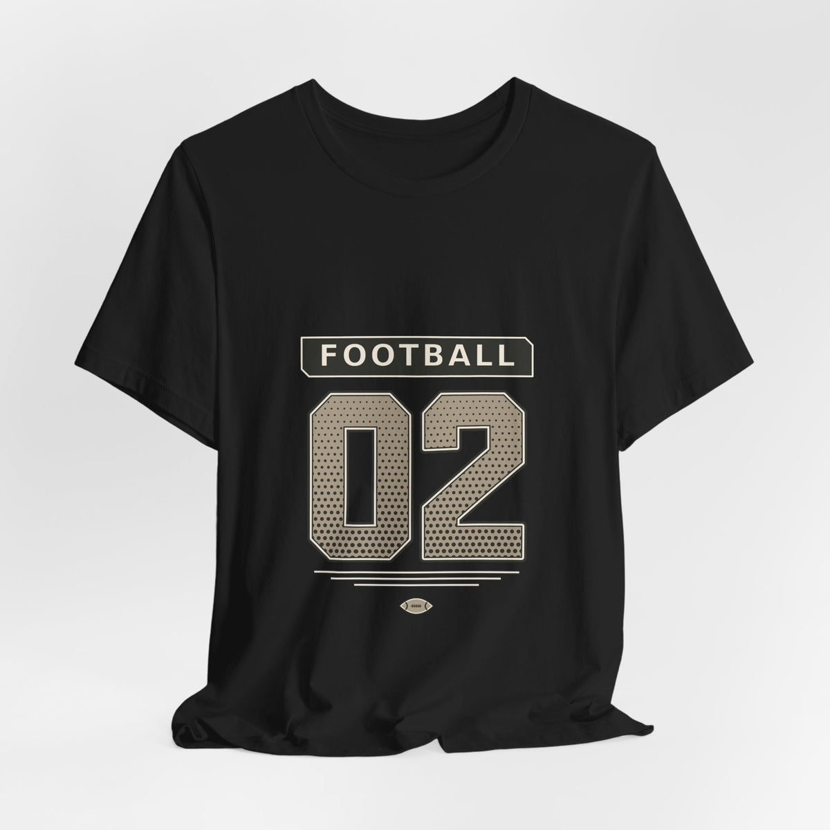 Football Number 02 T-Shirt - Halftone Graphic