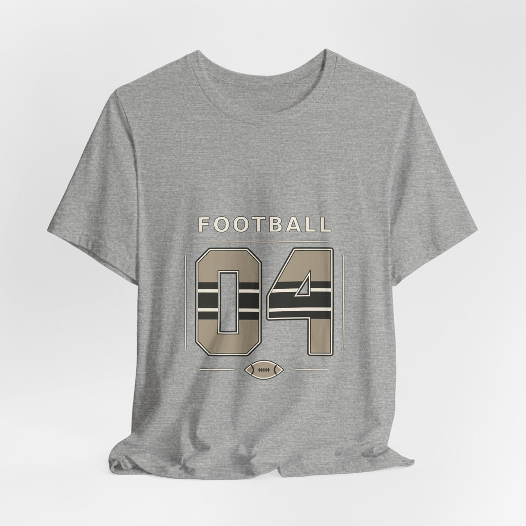 Football Number 04 T-Shirt - Split Stripe Graphic