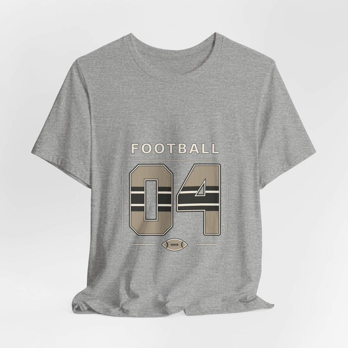 Football Number 04 T-Shirt - Split Stripe Graphic