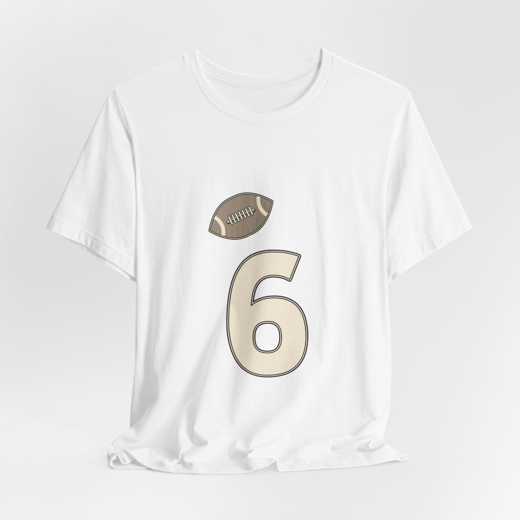 Football Number 6 T-Shirt | Crown Tilt