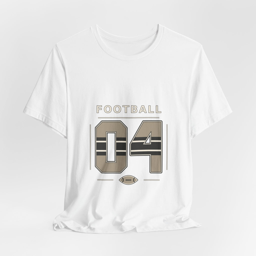 Football Number 04 T-Shirt - Split Stripe Graphic