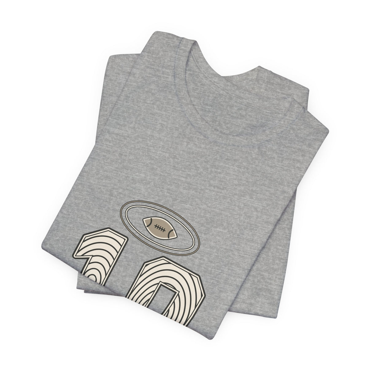 Football Number 10 T-Shirt - Concentric Graphic