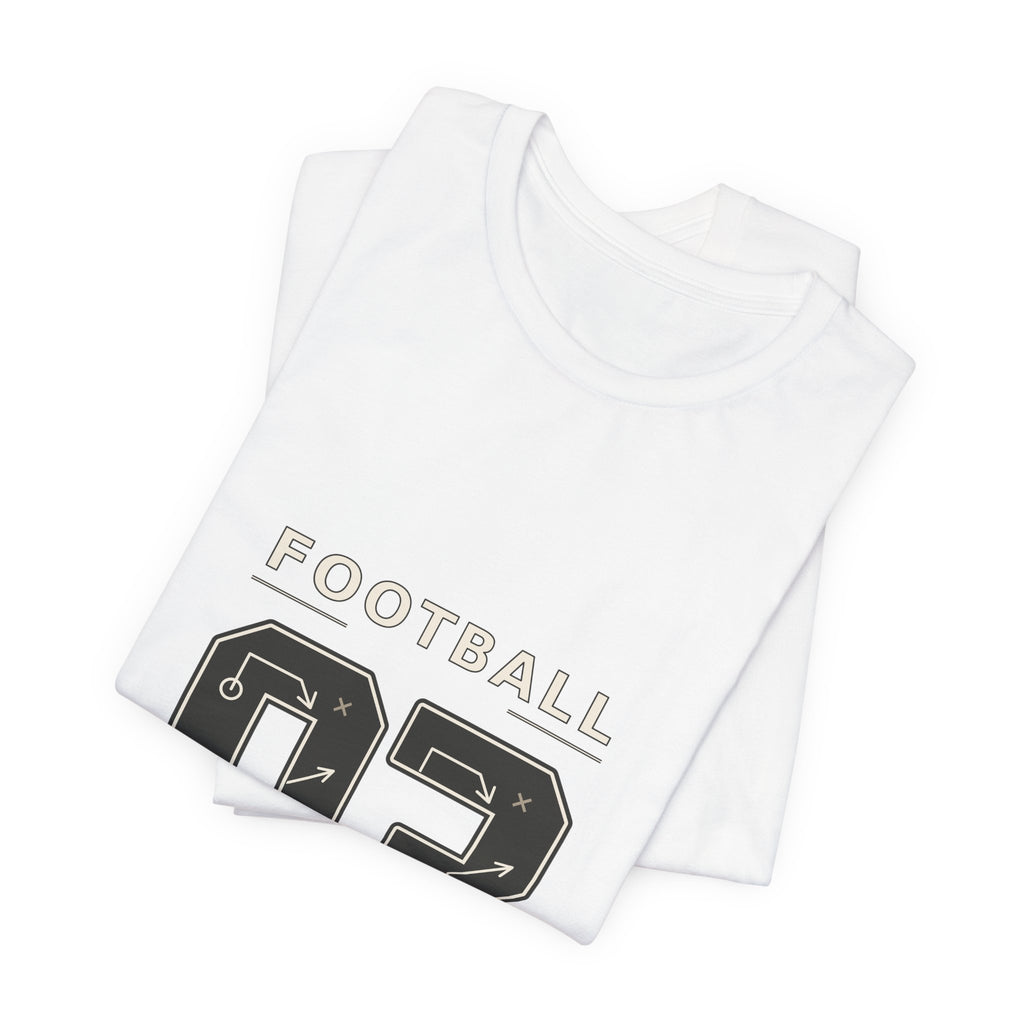 Football Number 03 T-Shirt - Play Diagram Graphic