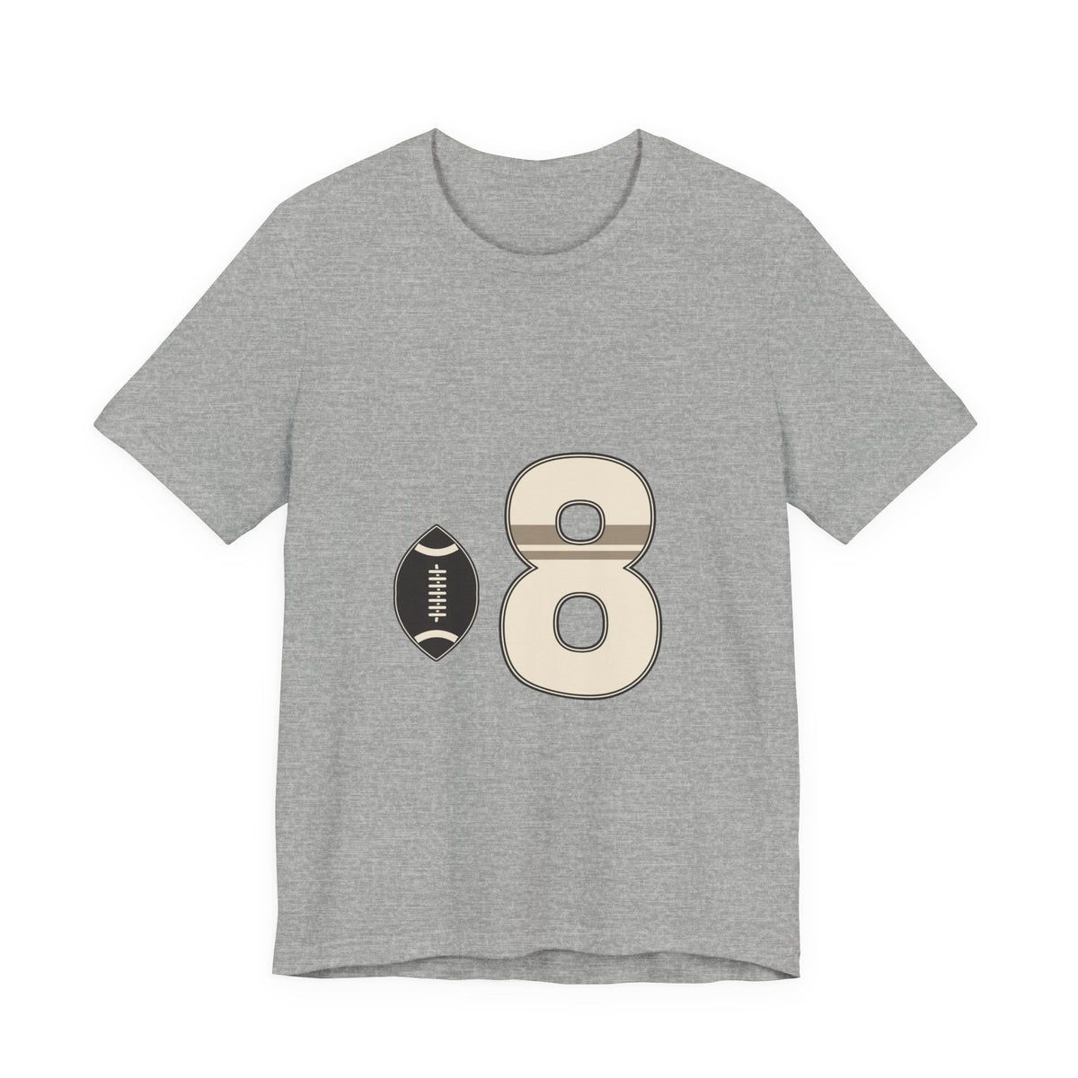 Football Number 8 T-Shirt | Twin Band