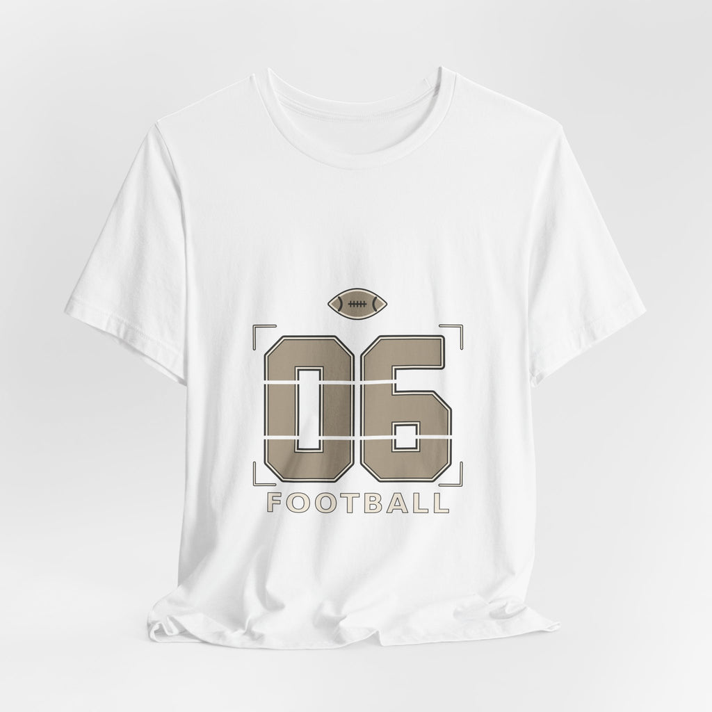 Football Number 06 T-Shirt - Stencil Graphic