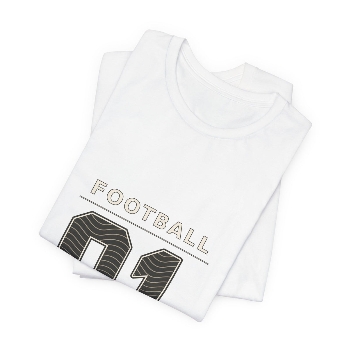 Football Number 01 T-Shirt - Contour Graphic