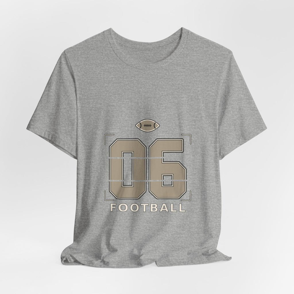 Football Number 06 T-Shirt - Stencil Graphic