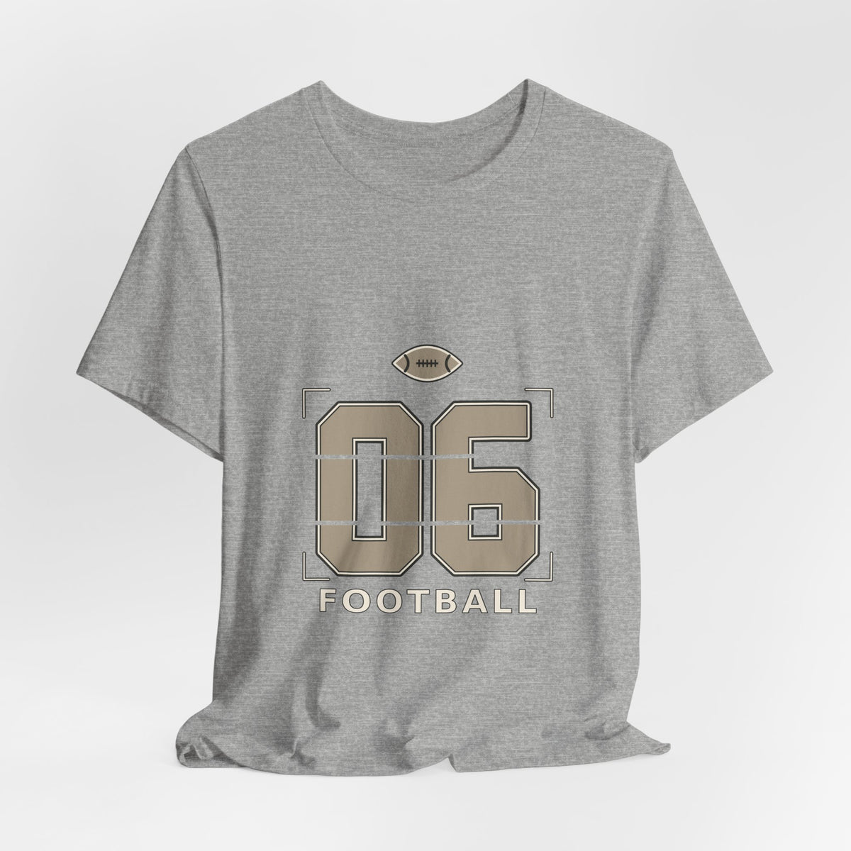 Football Number 06 T-Shirt - Stencil Graphic