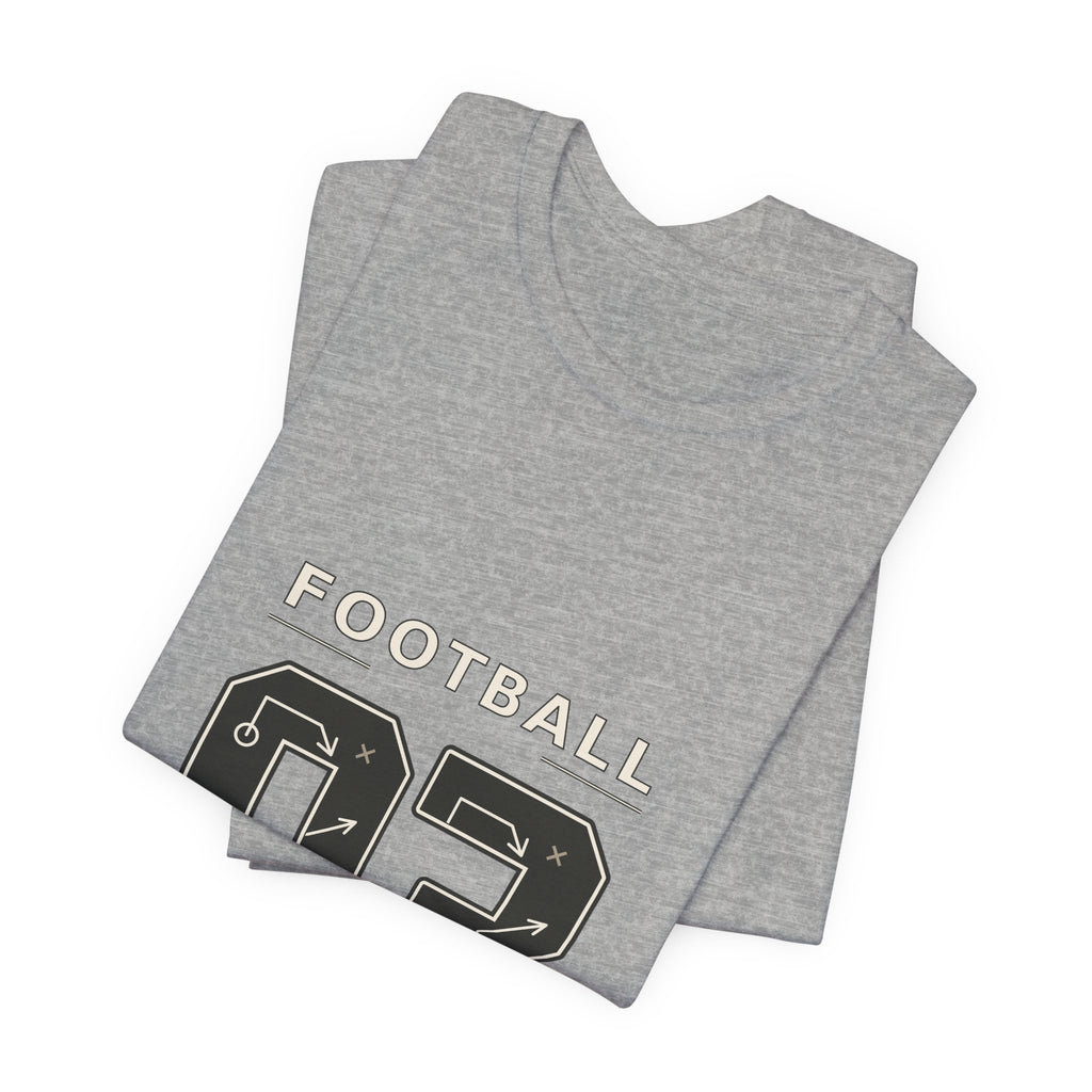 Football Number 03 T-Shirt - Play Diagram Graphic