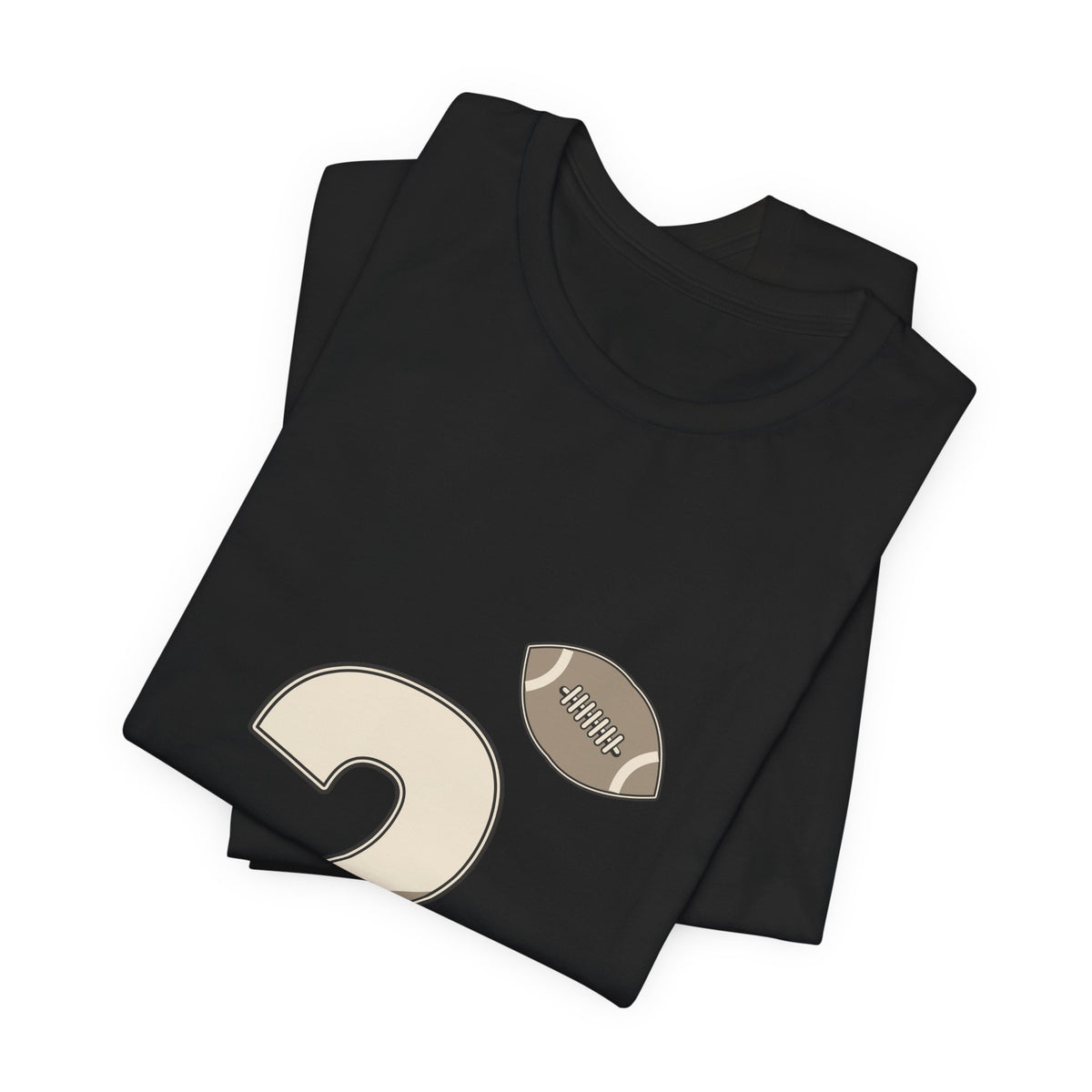 Football Number 2 T-Shirt | Diagonal Cut
