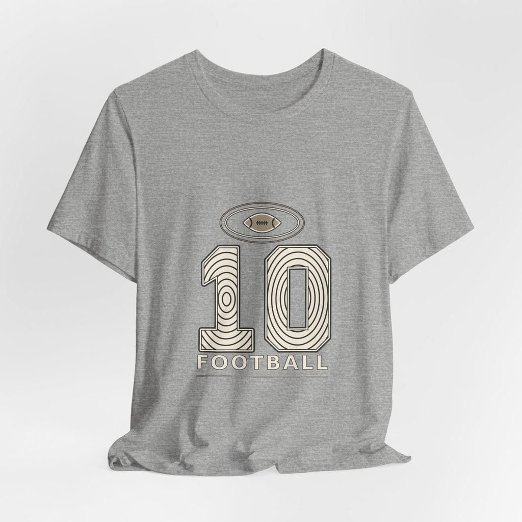 Football Number 10 T-Shirt - Concentric Graphic