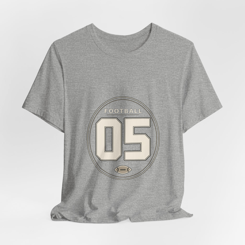 Football Number 05 T-Shirt - Oval Frame Graphic