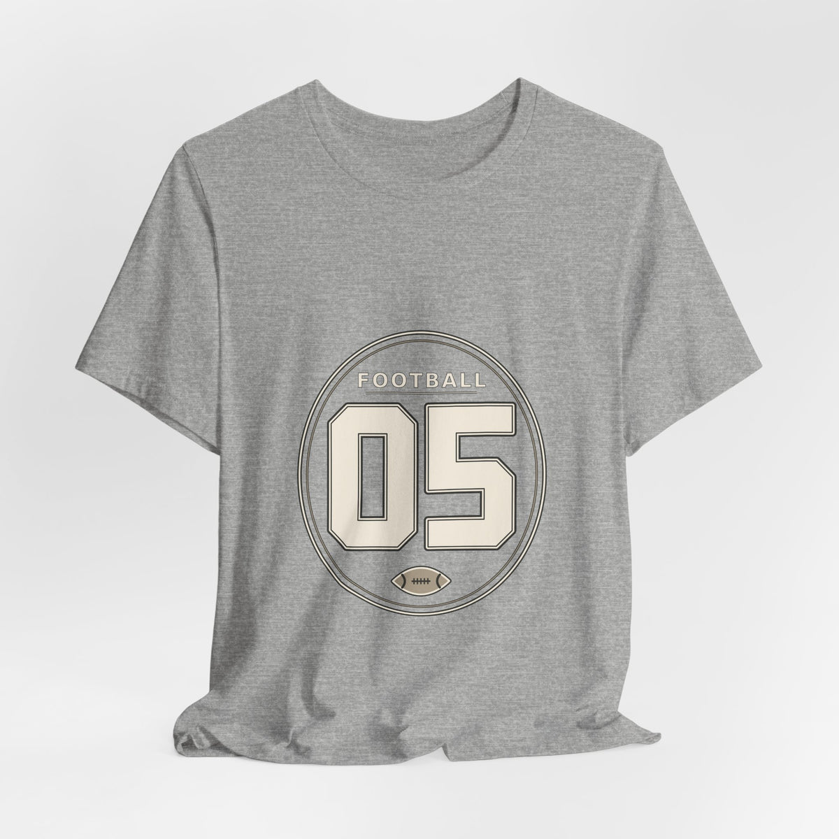 Football Number 05 T-Shirt - Oval Frame Graphic