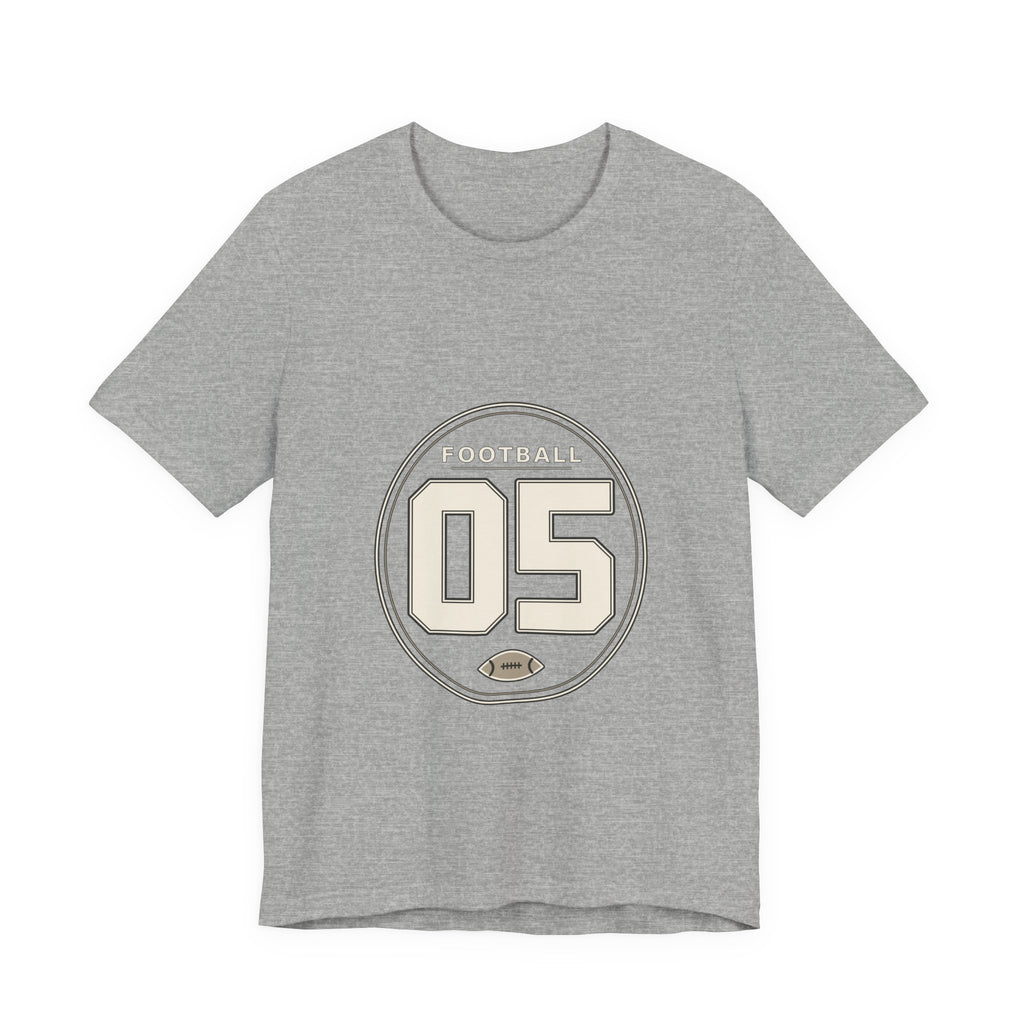 Football Number 05 T-Shirt - Oval Frame Graphic