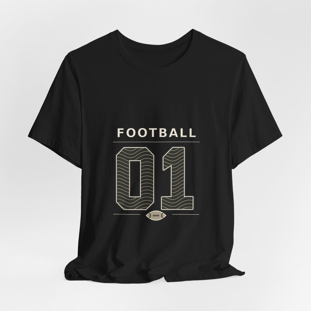 Football Number 01 T-Shirt - Contour Graphic