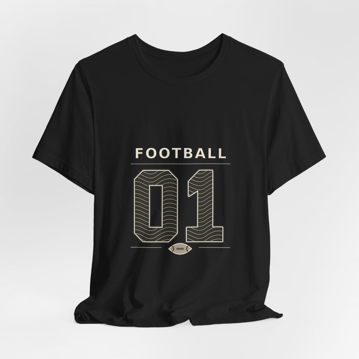 Football Number 01 T-Shirt - Contour Graphic