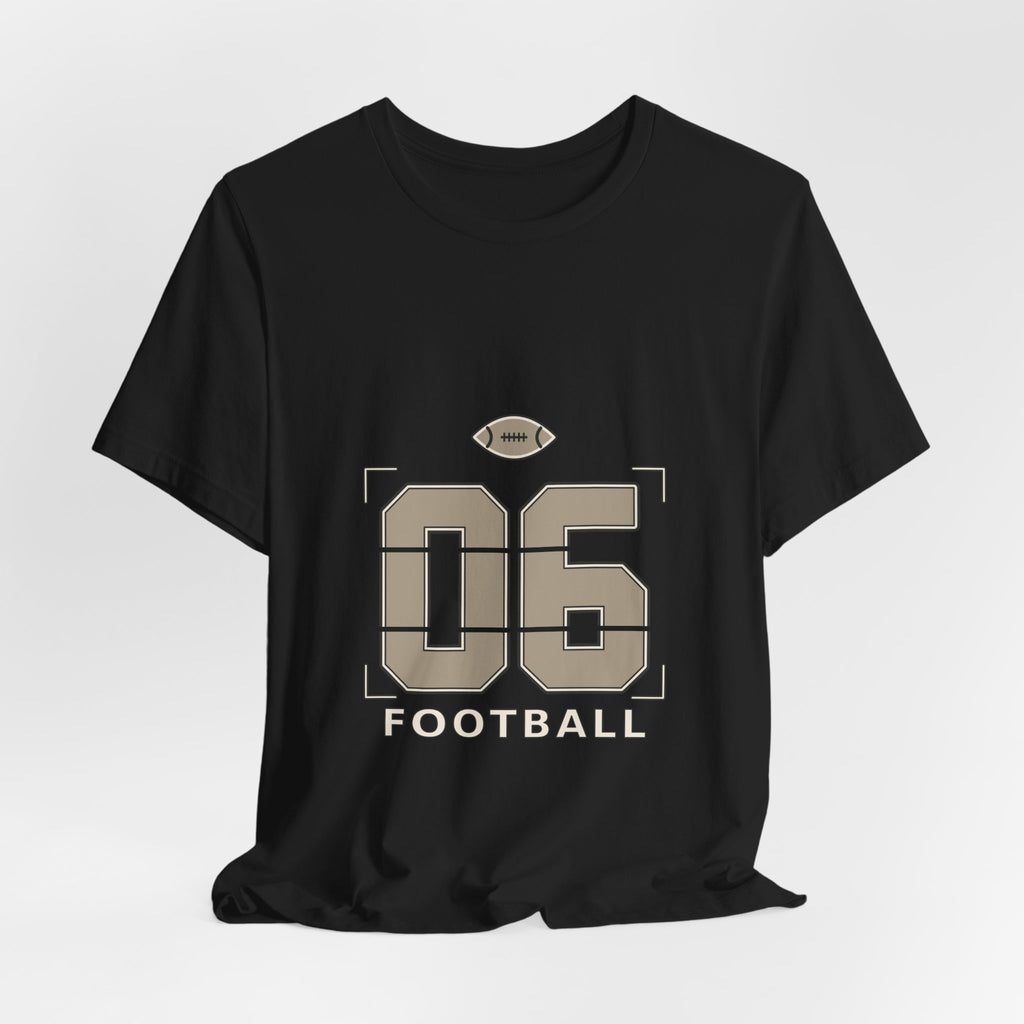 Football Number 06 T-Shirt - Stencil Graphic