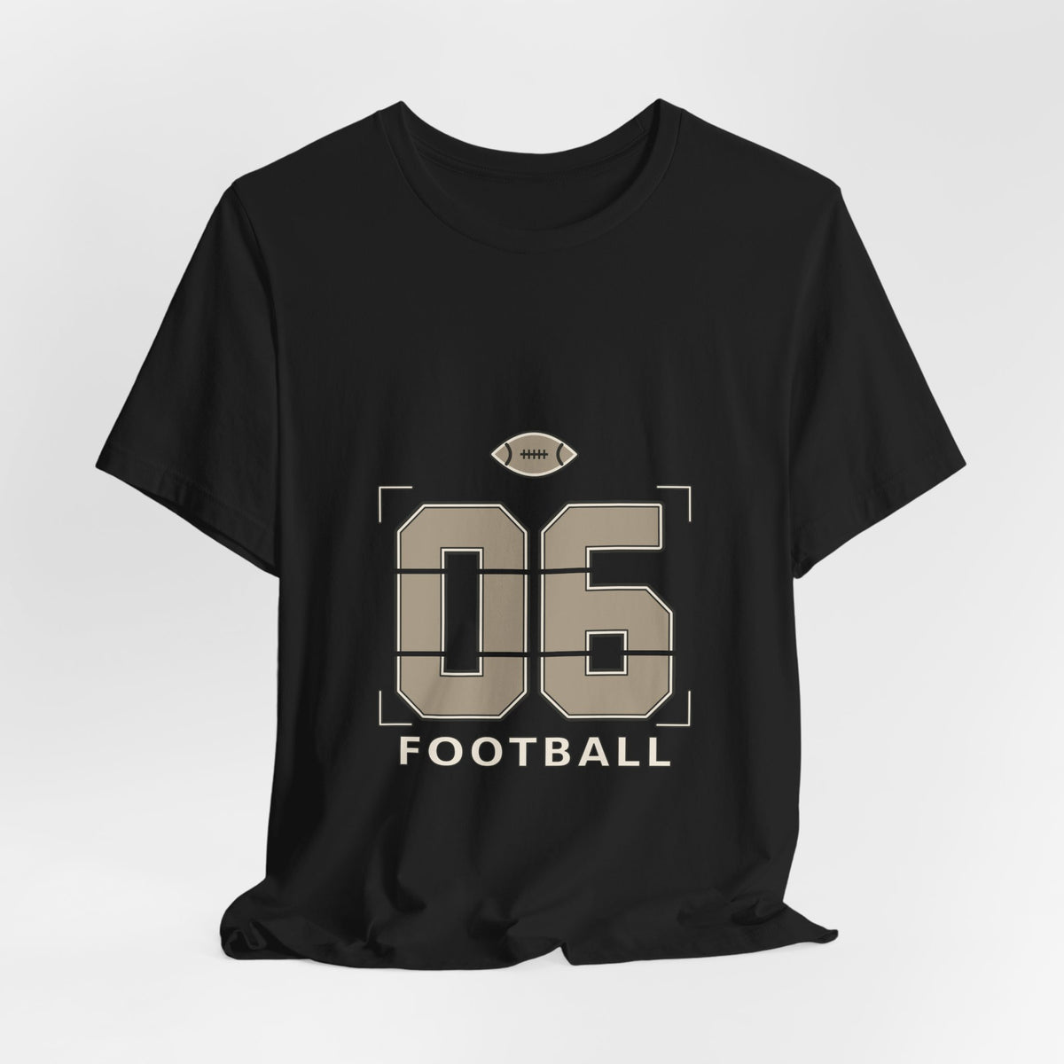 Football Number 06 T-Shirt - Stencil Graphic