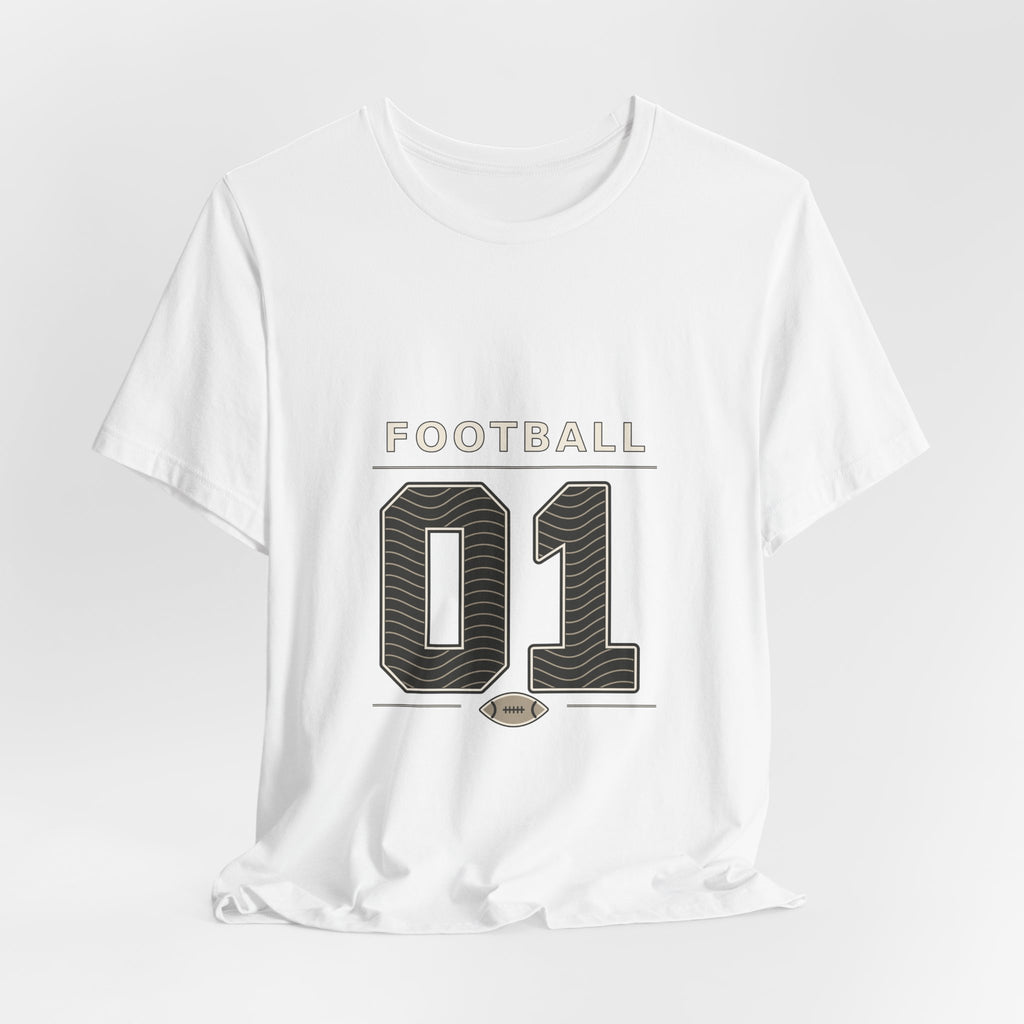 Football Number 01 T-Shirt - Contour Graphic