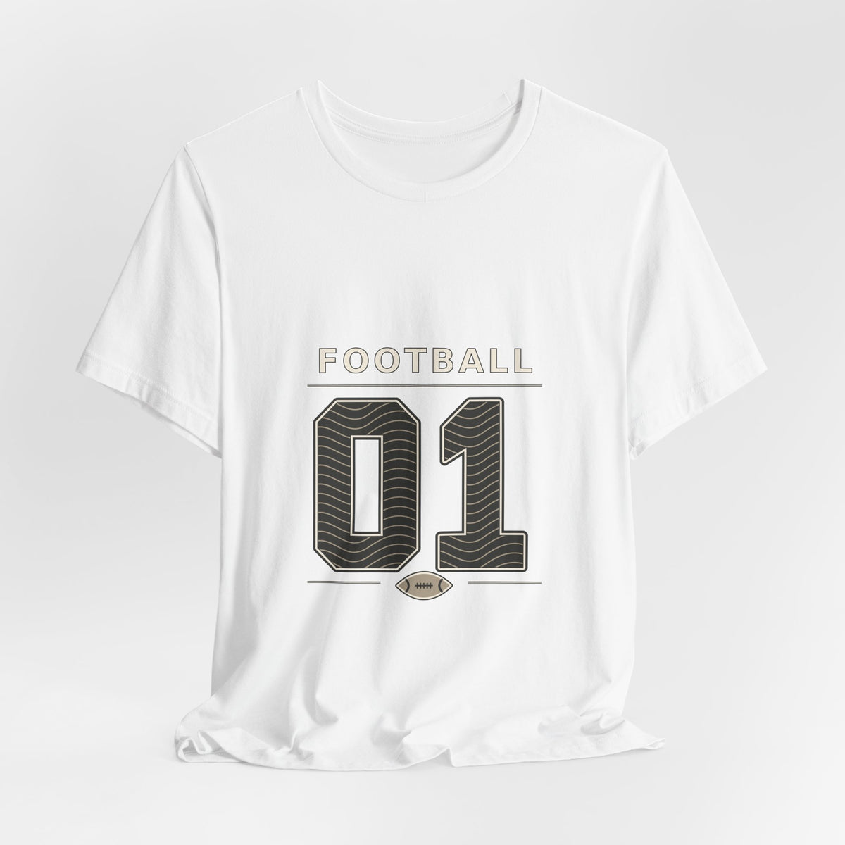 Football Number 01 T-Shirt - Contour Graphic