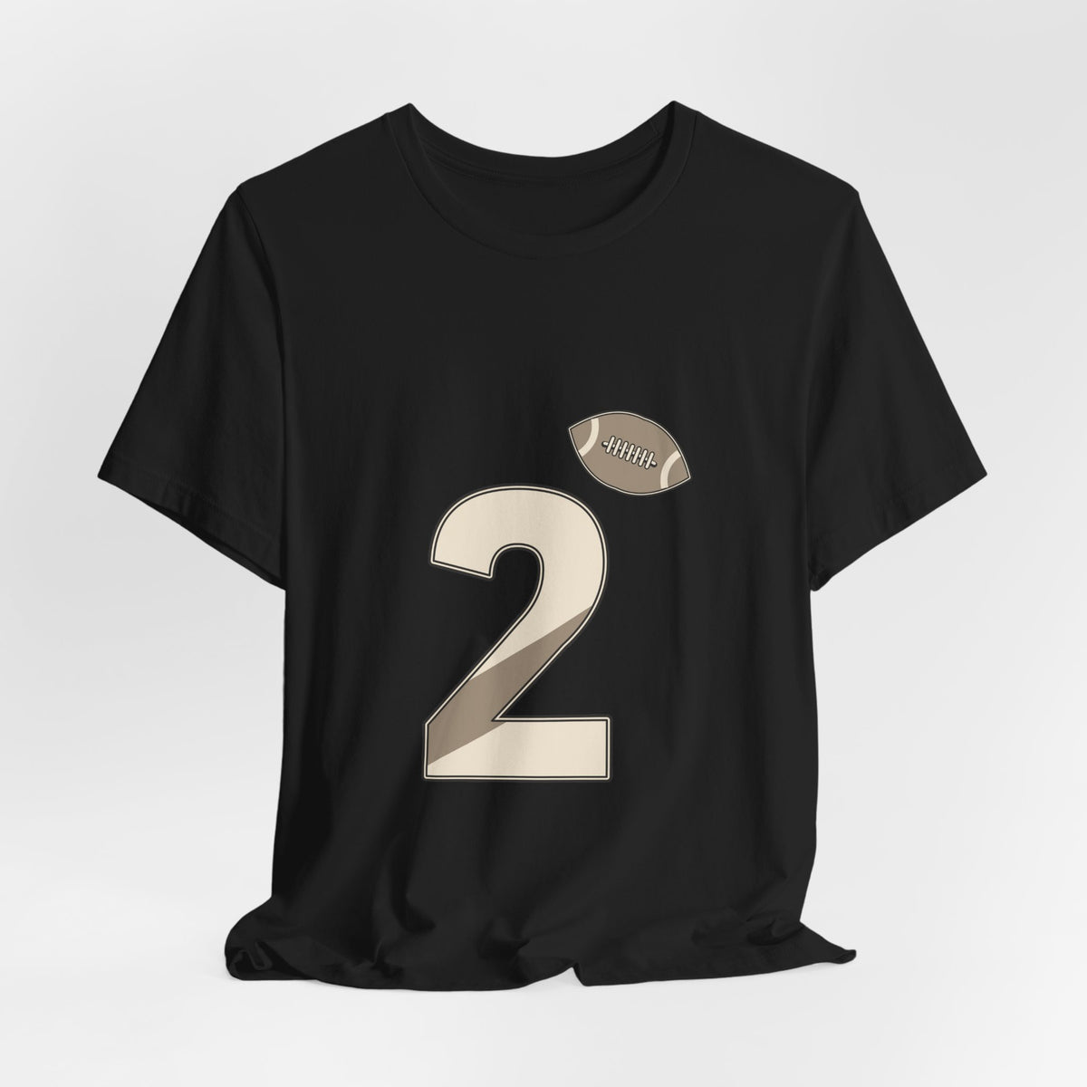 Football Number 2 T-Shirt | Diagonal Cut