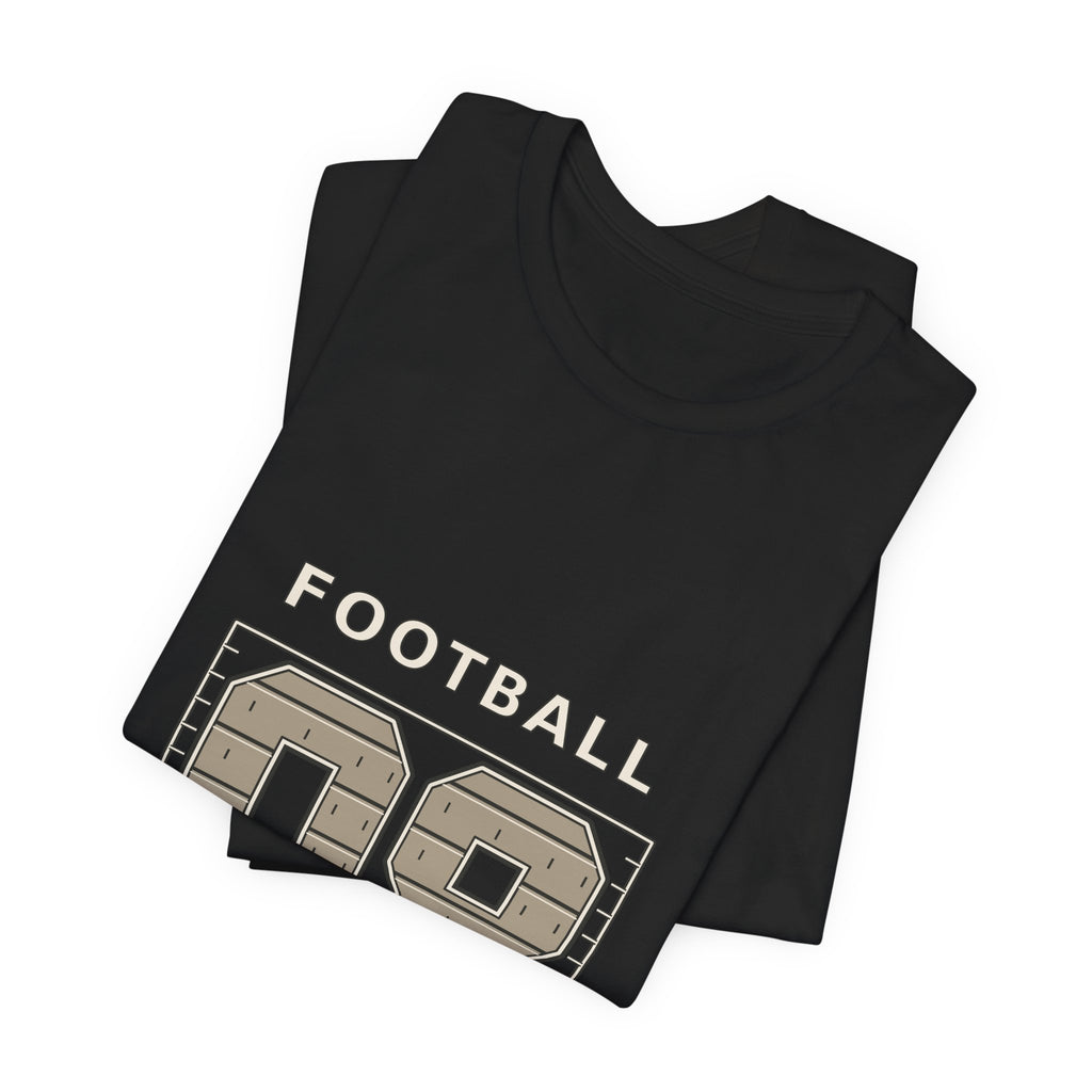 Football Number 08 T-Shirt - Field Lines Graphic