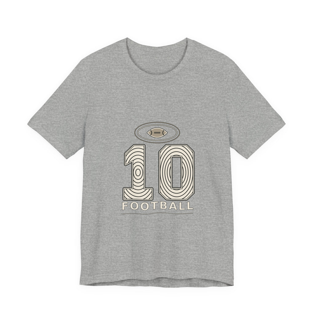 Football Number 10 T-Shirt - Concentric Graphic