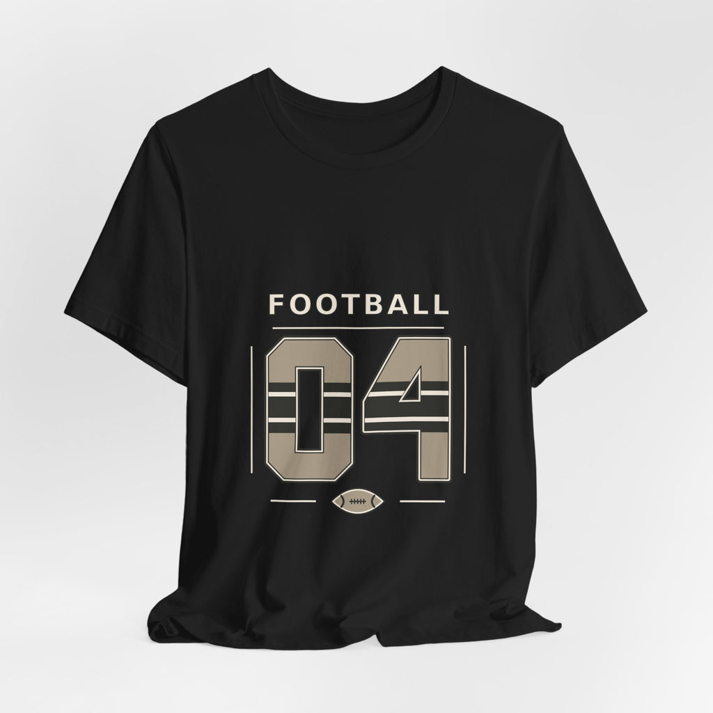 Football Number 04 T-Shirt - Split Stripe Graphic
