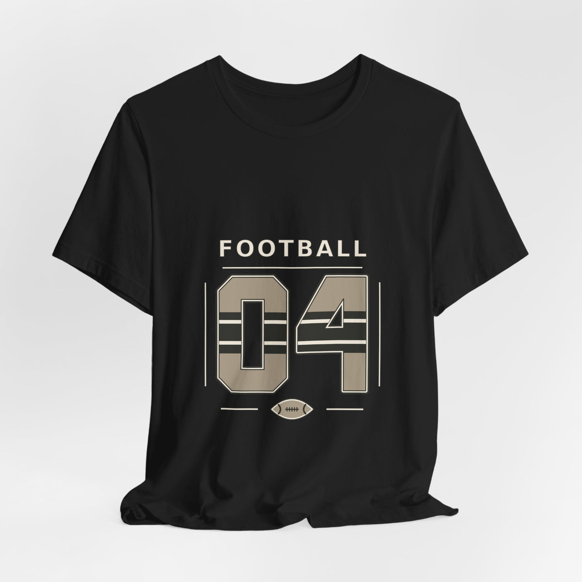 Football Number 04 T-Shirt - Split Stripe Graphic
