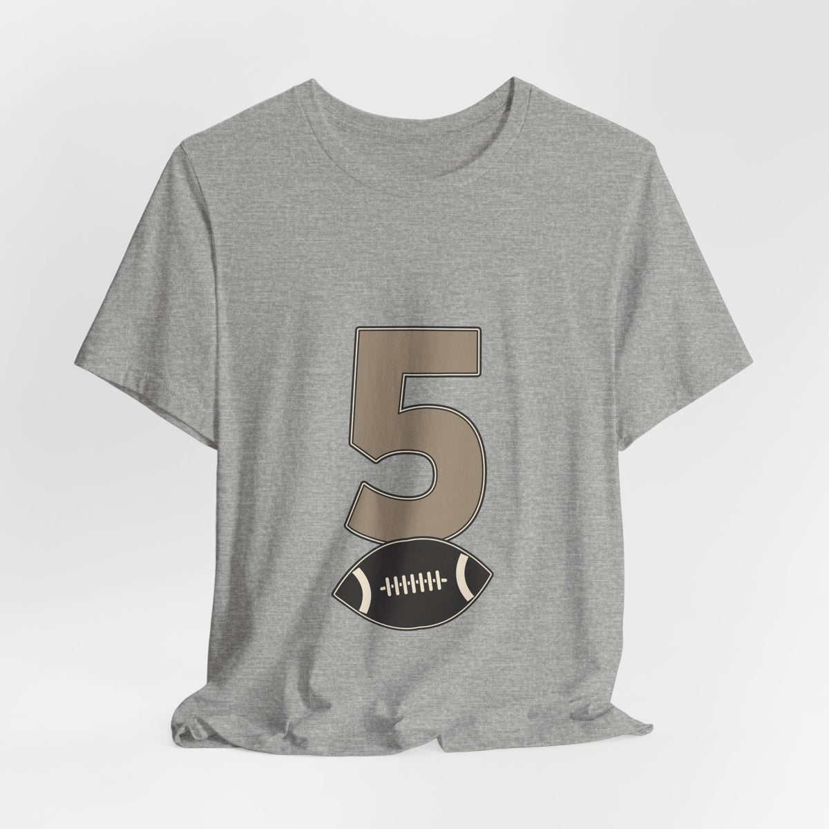 Football Number 5 T-Shirt | Low Sweep