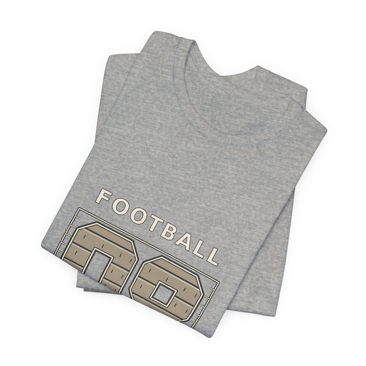 Football Number 08 T-Shirt - Field Lines Graphic