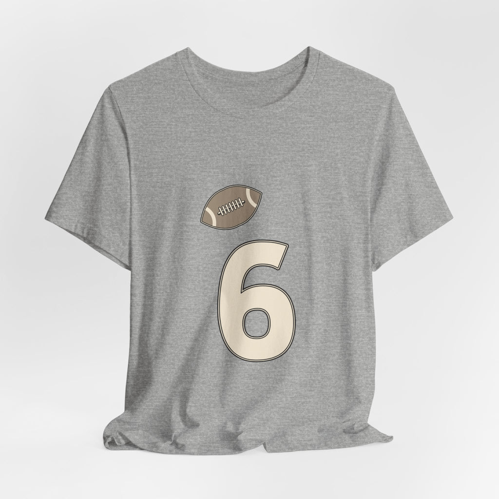 Football Number 6 T-Shirt | Crown Tilt