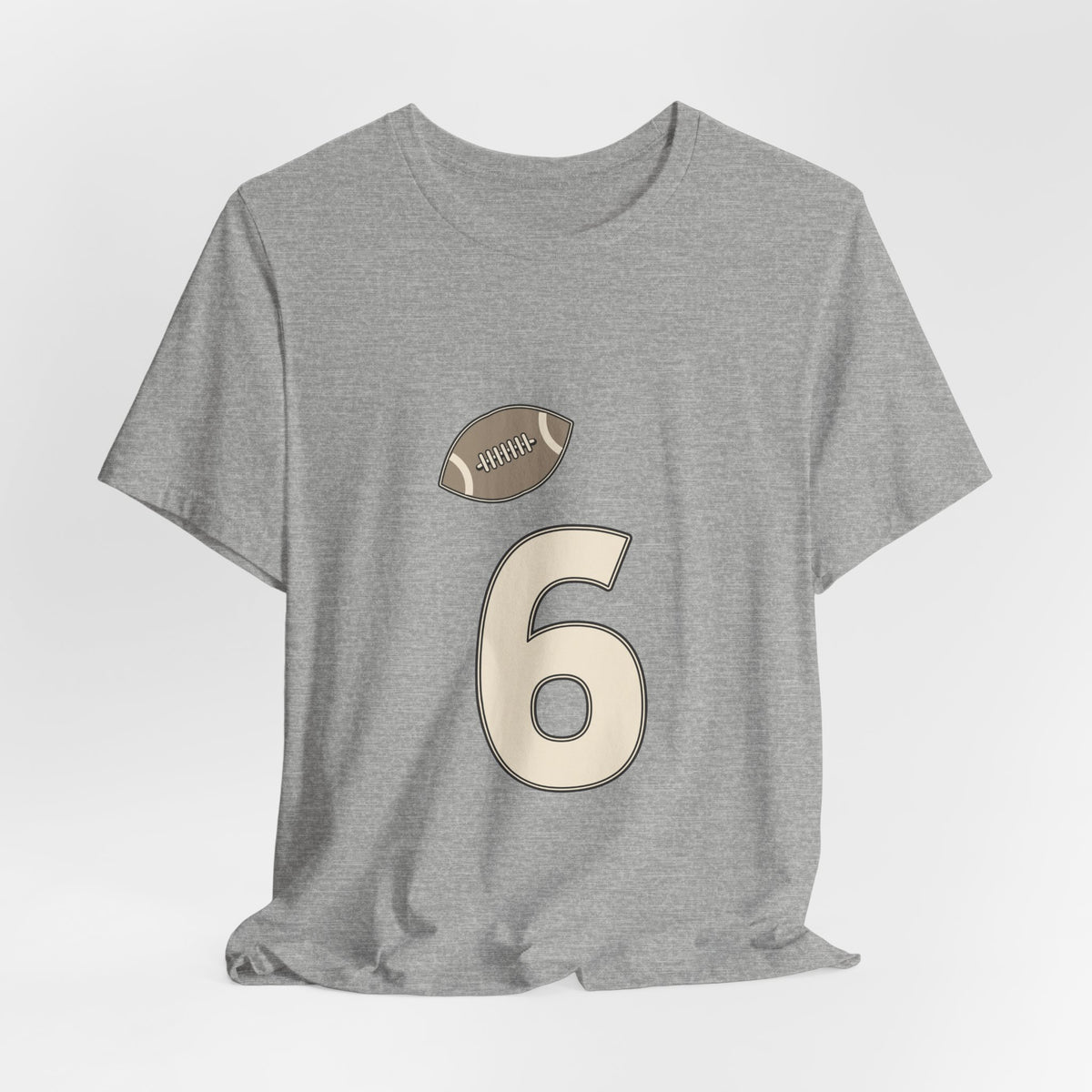 Football Number 6 T-Shirt | Crown Tilt