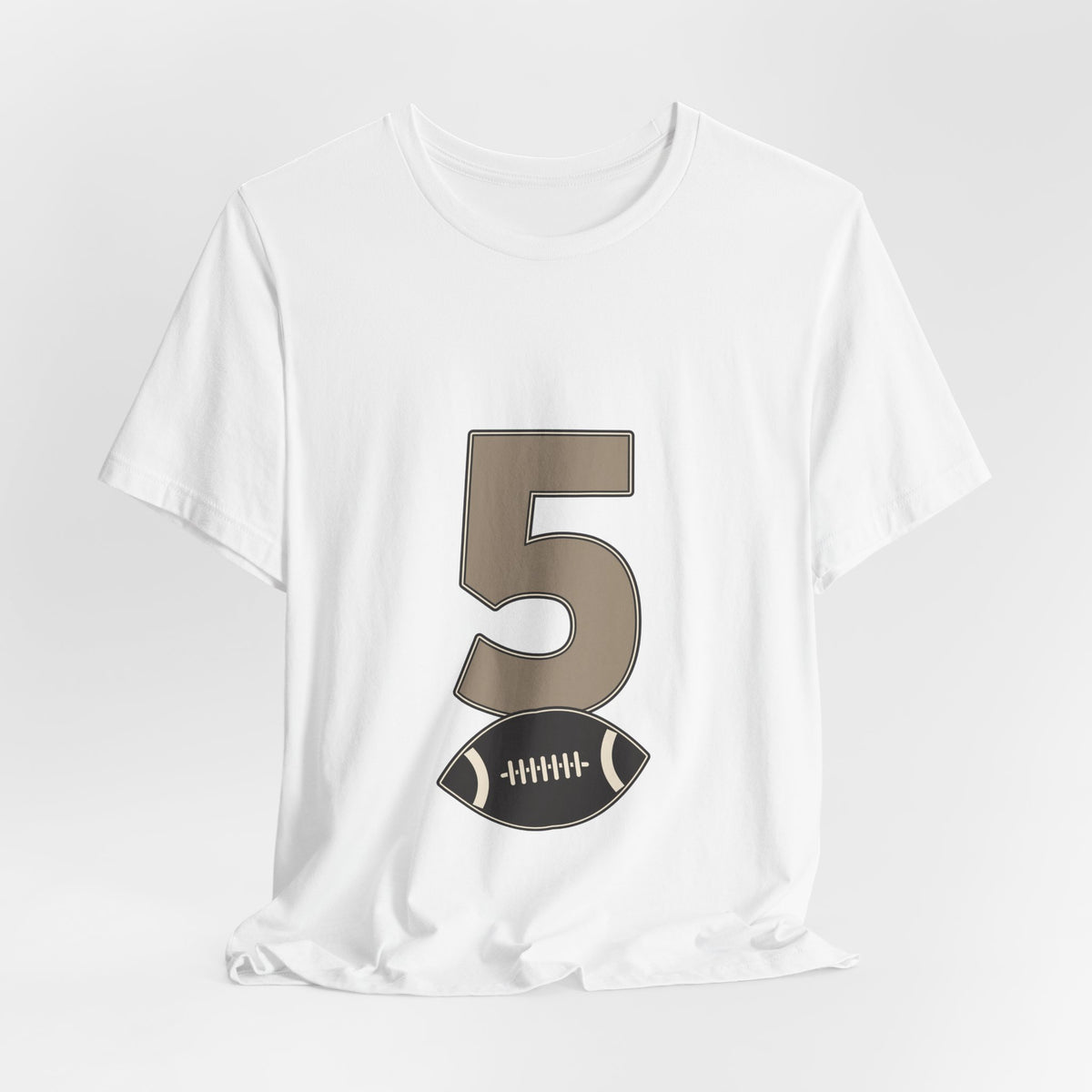 Football Number 5 T-Shirt | Low Sweep